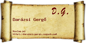 Darázsi Gergő névjegykártya