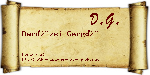 Darázsi Gergő névjegykártya